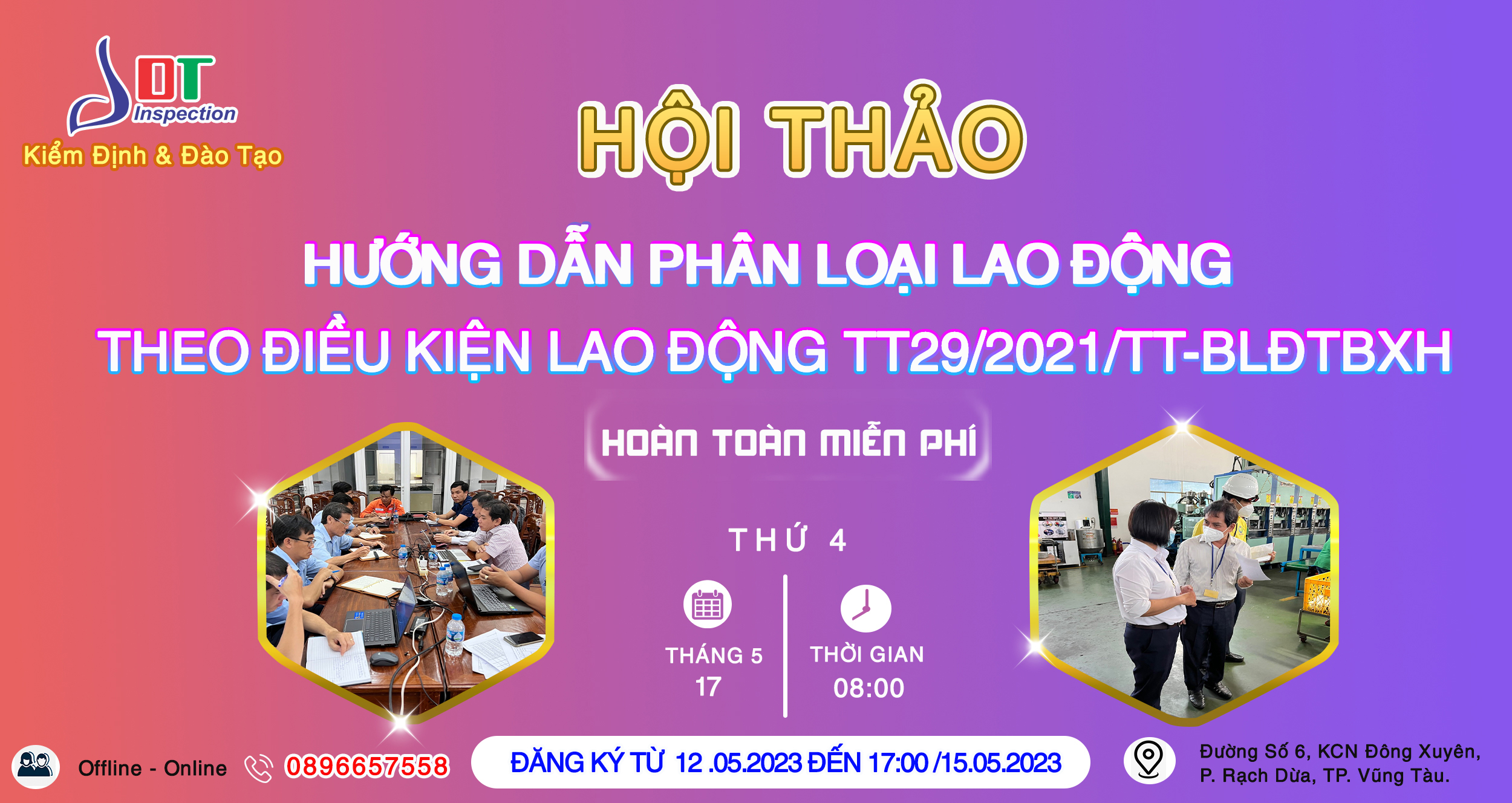 hội thảo phân loại môi trường lao động 2023