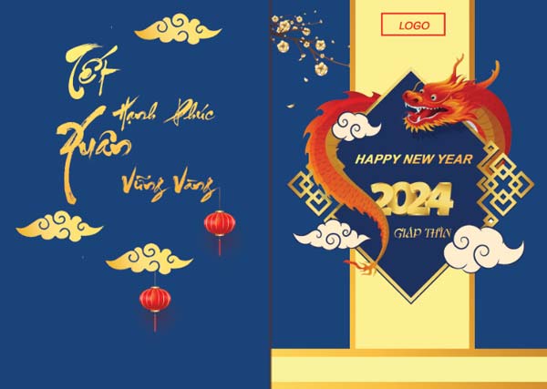 Thiệp chúc mừng năm mới 2024 thiệp chúc mừng năm mới