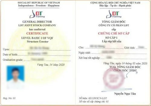 chứng chỉ sơ cấp nghề lắp ráp kết cấu chứng chỉ sơ cấp nghề lắp ráp kết cấu