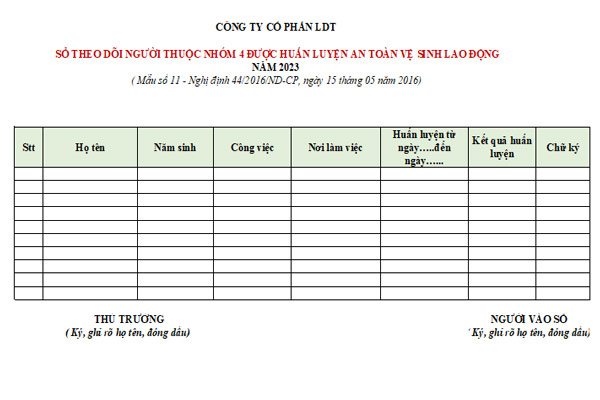 sổ theo dõi an toàn nhóm 4 sổ theo dõi an toàn nhóm 4